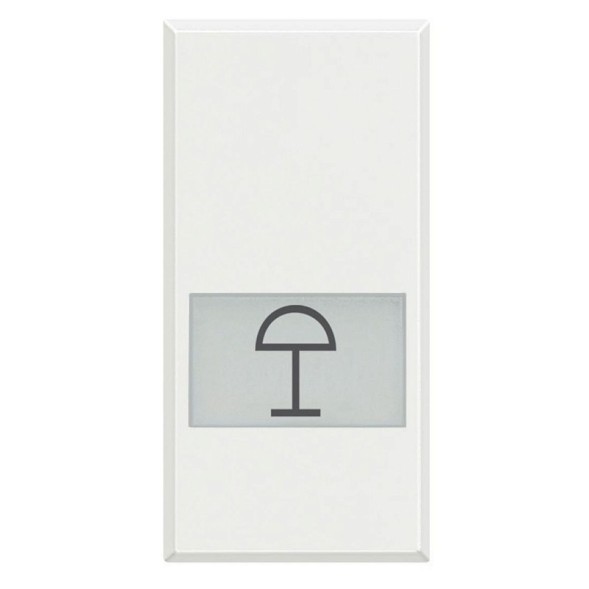 Клавиши Bticino Axolute Белый с подсвечиваемыми символами для выключатель в дизайне AXIAL - 1 модуль, настольный свет HD4921LC