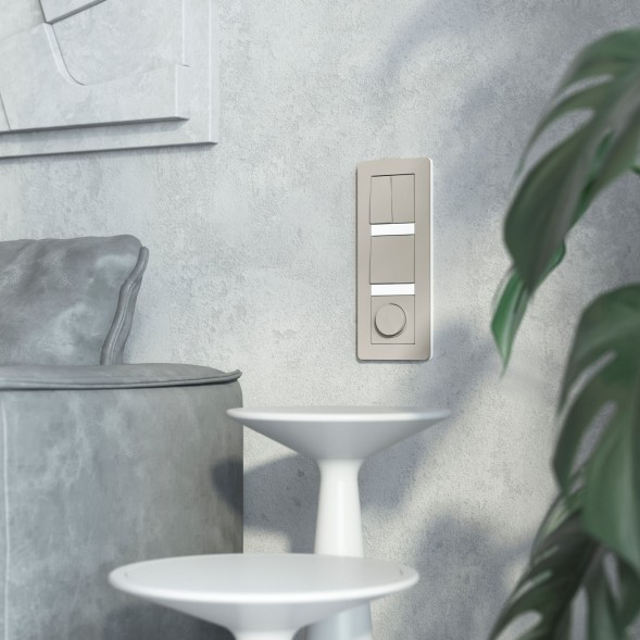 Выключатель двухклавишный (дымчатый) Werkel W1220004