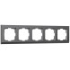 Рамка из поликарбоната на 5 постов Stark графит матовый Werkel W0051864
