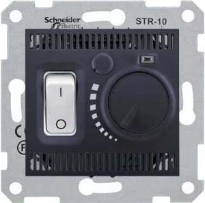 Термостат Schneider Electric Sedna графит теплый пол SDN6000370