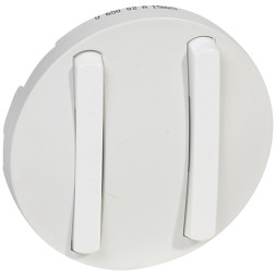 Накладка Legrand Celiane Белая выключателя 2-клавишного &quot;тонкого&quot; 065002