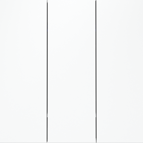 Выключатель встраиваемый VOLTUM S70 трехклавишный 10А, (белый матовый)