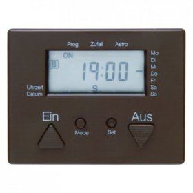 Таймер Berker Arsys коричневый с блеском с дисплеем и подключением датчика 17380001
