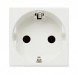 Розетка ABB Zenit альпийский белый SCHUKO с заземлением и безвинтовыми клеммами со шторками 16А / 250В 2CLA228860N1101 N2288.6 BL