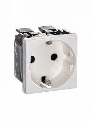 Розетка ABB Zenit альпийский белый SCHUKO с заземлением и безвинтовыми клеммами со шторками 16А / 250В 2CLA228860N1101 N2288.6 BL