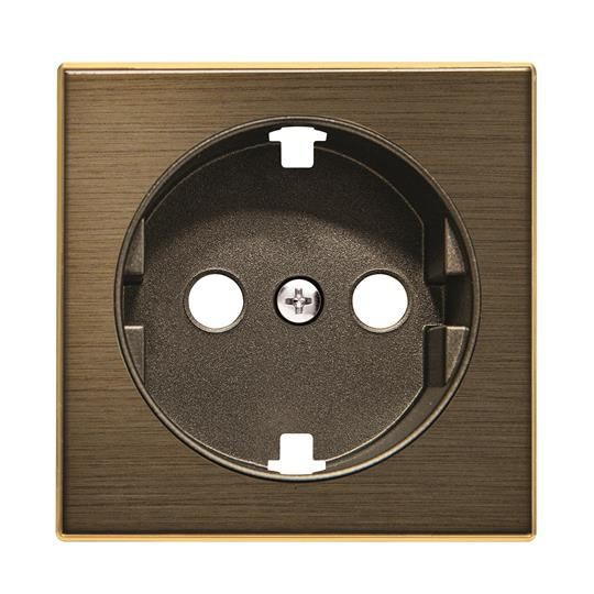 Накладка ABB Sky античная латунь для розетки Schuko с плоской поверхностью 2CLA858890A1201 8588.9 OE