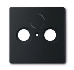 Накладка (центральная плата) ABB Solo чёрный бархат для TV-R-SAT розетки 2CKA001724A4298 1743-885