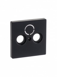 Накладка (центральная плата) ABB Solo чёрный бархат для TV-R-SAT розетки 2CKA001724A4298 1743-885