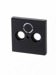 Накладка (центральная плата) ABB Solo чёрный бархат для TV-R-SAT розетки 2CKA001724A4298 1743-885