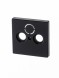 Накладка (центральная плата) ABB Solo чёрный бархат для TV-R-SAT розетки 2CKA001724A4298 1743-885