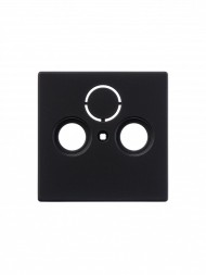 Накладка (центральная плата) ABB Solo чёрный бархат для TV-R-SAT розетки 2CKA001724A4298 1743-885