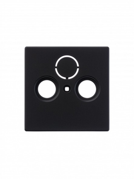 Накладка (центральная плата) ABB Solo чёрный бархат для TV-R-SAT розетки 2CKA001724A4298 1743-885