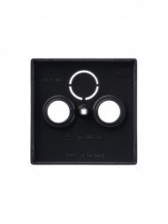 Накладка (центральная плата) ABB Solo чёрный бархат для TV-R-SAT розетки 2CKA001724A4298 1743-885