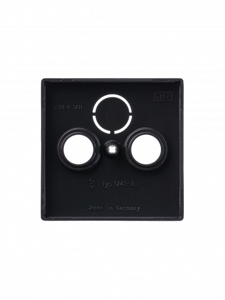 Накладка (центральная плата) ABB Solo чёрный бархат для TV-R-SAT розетки 2CKA001724A4298 1743-885