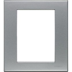 N4826AA LivingLight Рамка на 3+3 модуля натуральный Алюминий Bticino