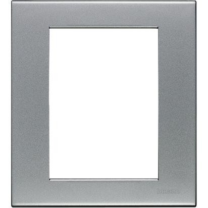 N4826AA LivingLight Рамка на 3+3 модуля натуральный Алюминий Bticino