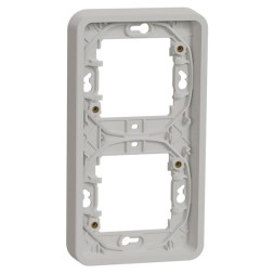 Рамка Schneider Electric вертикальная 2 поста скрытой установки Mureva Styl IP55 Белый MUR39151