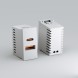 W1272701/ Модульная розетка USB тип A+C 45*22,5 (белый) W1272701
