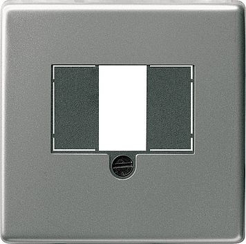 Накладка телефонной розетки Gira E22 Сталь TAE+Стерео+USB 087620
