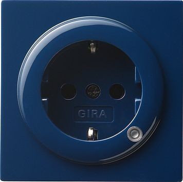 Розетка Gira S-color Синий с заземляющими контактами 16А/250В с индикатором 018246