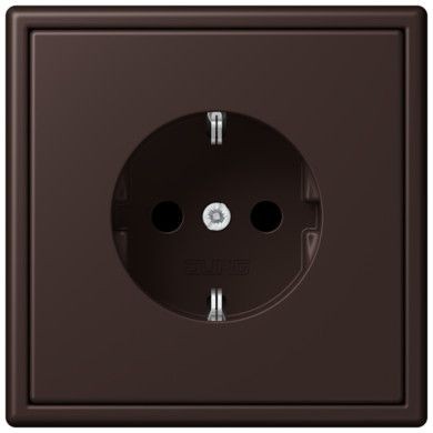Розетка Jung Les Couleurs® Le Corbusier terre d‘ombre brulee 59 SCHUKO® со встроенной повышенной защитой от прикосновения LC1520KI4320J