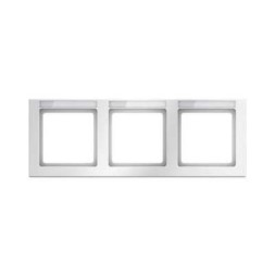 Рамка Berker Q.3 с полем для надписей Полярная белизна с эффектом бархата, 3 поста 10236099