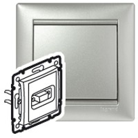 Розетка Legrand Valena Алюминий HD15 770283