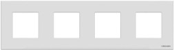 Рамка ABB Zenit Белое стекло 4 поста 2CLA227400N3001 N2274 CB