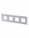 Рамка ABB Zenit Белое стекло 4 поста 2CLA227400N3001 N2274 CB