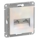 Розетка Schneider Electric Atlasdesign Жемчуг двойная компьютерная RJ45+RJ45, кат.5E, механизм ATN000485