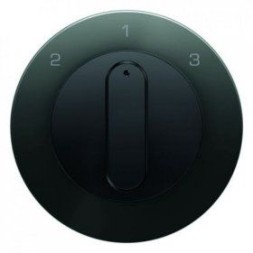 Центральная панель Berker R.1 черная с блеском с вращающейся ручкой для 3-уровневого выключателя без 0-положения 10842045