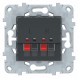 Аудиорозетка Schneider Electric Unica Studio Антрацит NU548654