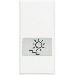 Клавиши Bticino Axolute Белый с подсвечиваемыми символами для выключатель в дизайне AXIAL - 1 модуль, подсветка лестницы HD4921LB