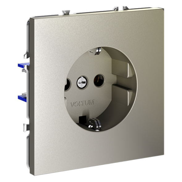 Розетка встраиваемая VOLTUM S70 с заземлением 16А, (шелк)