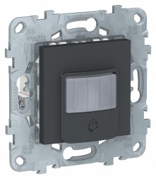 Датчик движения Schneider Electric Unica Studio Антрацит с выключателем, 10А NU552554
