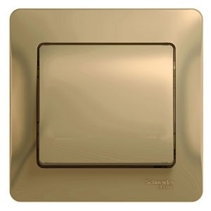 1-клавишный Выключатель, сх.1, 10АХ, в сборе Schneider Electric Glossa Титан GSL000412