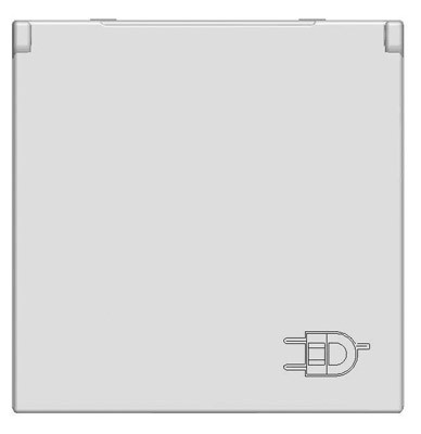 Розетка ABB Zenit серебристый SCHUKO с заземлением с крышкой со шторками 16А / 250В 2CLA228810N1301 N2288.1 PL