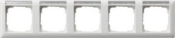 Рамка Gira Standard 55 Белый глянцевый, с полем для надписи 5 постов 109503