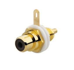 Разъём RCA/CINCH (колокольчик/тюльпан) ABB Busch-Jaeger чёрный диапазон от 20 Гц до 20 кГц 2CKA000230A0452 0263/05-500