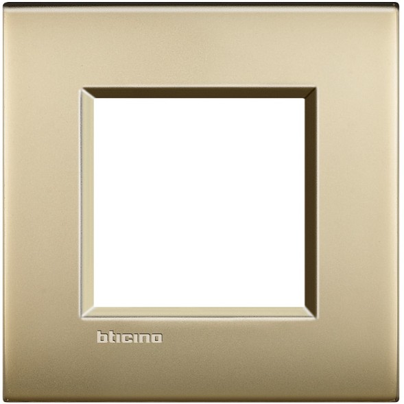 Рамка Bticino LivingLight Air Золото матовое двухмодульная LNE4802OF