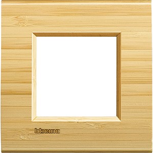 Рамка Bticino LivingLight Квадрат Бамбук двухмодульная LNA4802LBA