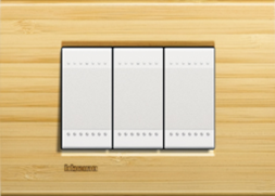 Рамка Bticino LivingLight Квадрат Бамбук двухмодульная LNA4802LBA