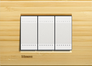 Рамка Bticino LivingLight Квадрат Бамбук двухмодульная LNA4802LBA