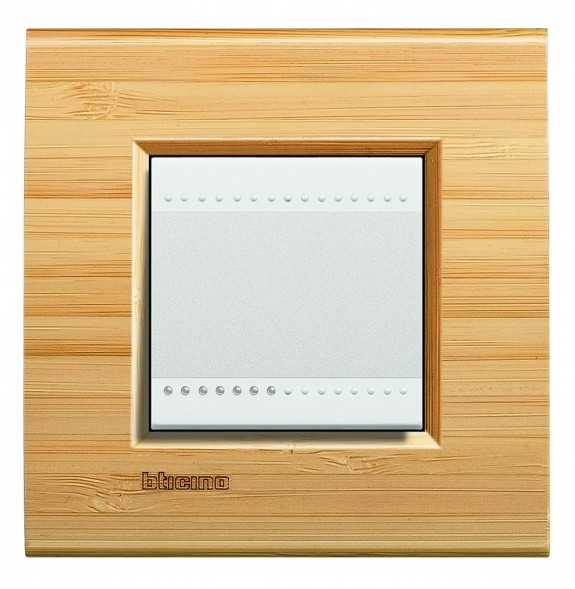 Рамка Bticino LivingLight Квадрат Бамбук двухмодульная LNA4802LBA