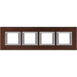 Рамка Bticino Axolute Квадрат Венге 2+2+2+2 модуля HA4802M4HLWE