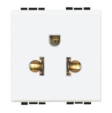 Розетка Bticino LivingLight Air Белый 2К 16A, Евро/американский стандарт(2М) N4126S