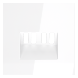 Накладка для розетки акустической 4-местной , S70 (белый глянцевый)