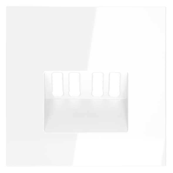 Накладка для розетки акустической 4-местной , S70 (белый глянцевый)