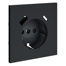 Накладка для розетки с заземлением и защитными шторками, с USB A+C, S70 (графит)