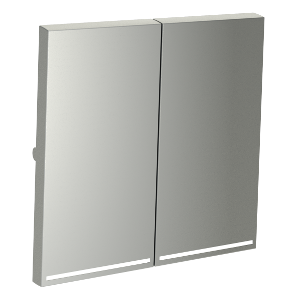 Клавиши для выключателя/переключателя двухклавишного с подсветкой, S70 (сталь)